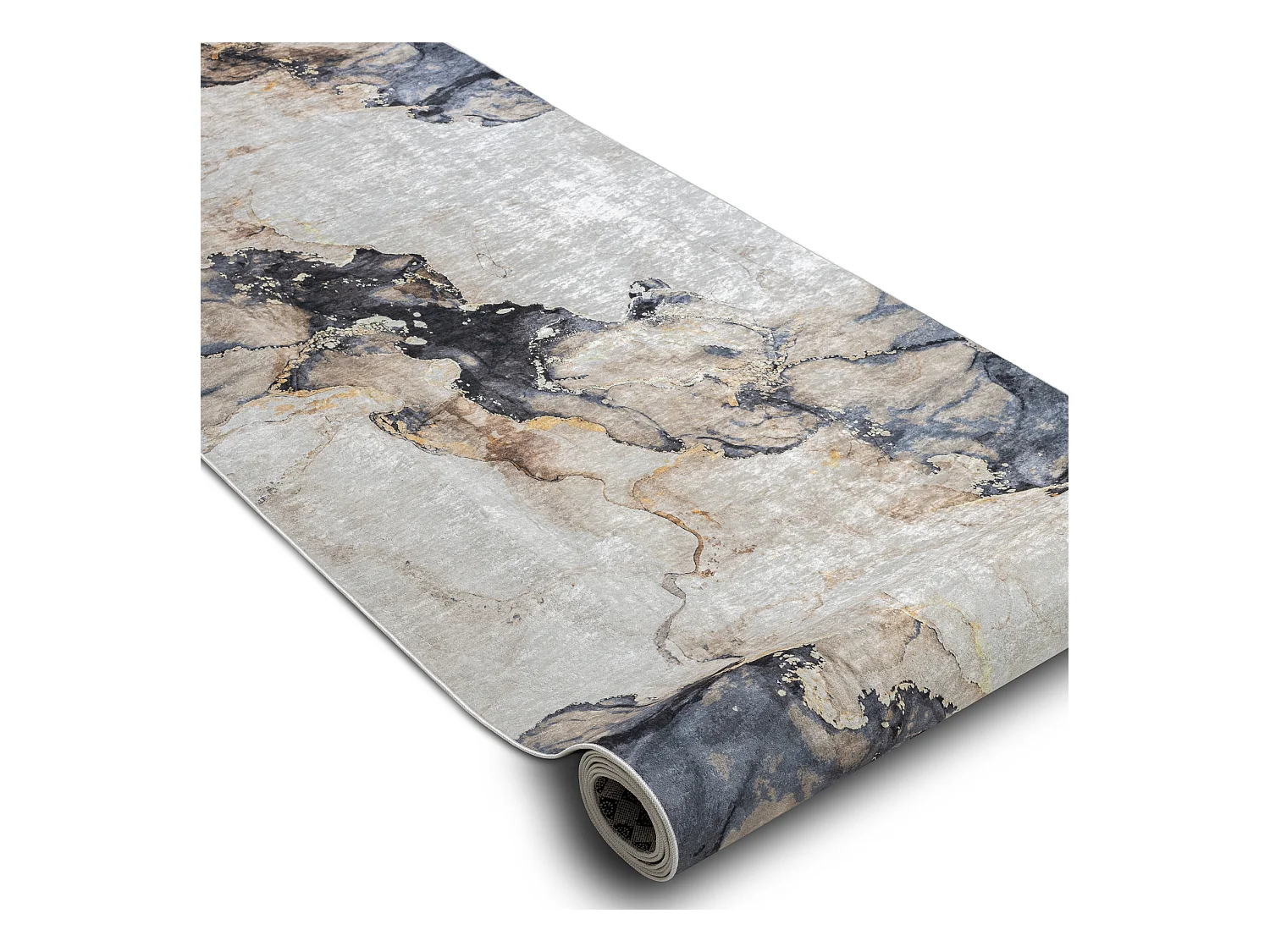 TAPIS DE COULOIR antidérapant LOTUS SHADOWS 37550 Abstraction beige / 100x380 cm