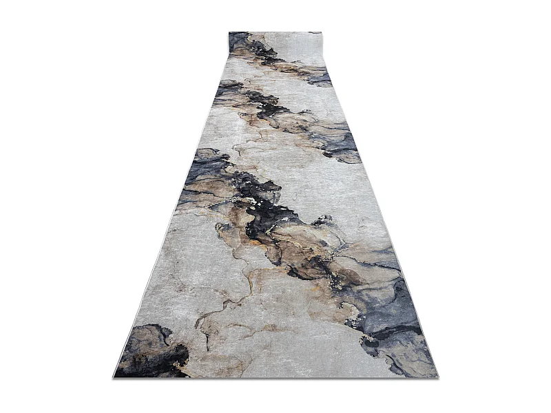 Läufer Antirutsch LOTUS SHADOWS 37550 Abstraktion beige / grau ZUM WA 80x330 cm