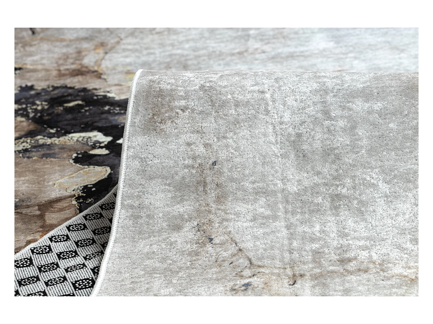 TAPIS DE COULOIR antidérapant LOTUS SHADOWS 37550 Abstraction beige / 120x1000 cm