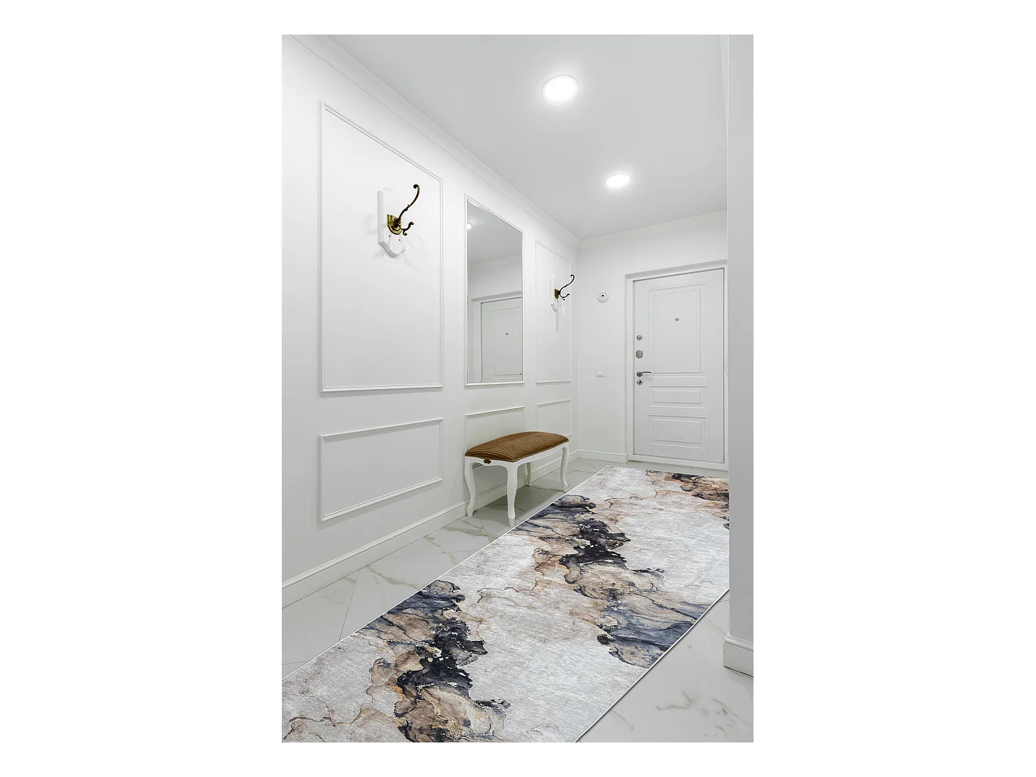 Läufer Antirutsch LOTUS SHADOWS 37550 Abstraktion beige / grau ZUM WA 120x310 cm