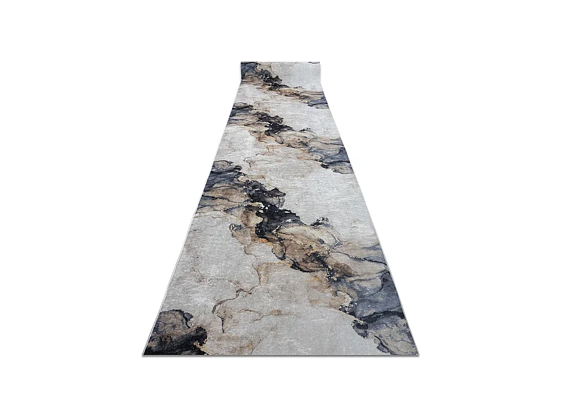 PASSATOIA gommata LOTUS SHADOWS 37550 Astrazione beige / grigio lavabi 100x510 cm