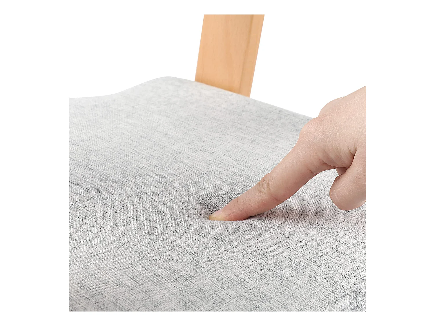 Seggiolone YOLEO in Legno, Regolabile in Altezza per Bambini dai 2 ai 12 Anni - Per Mangiare e Imparare (Colore Naturale con Cuscino)