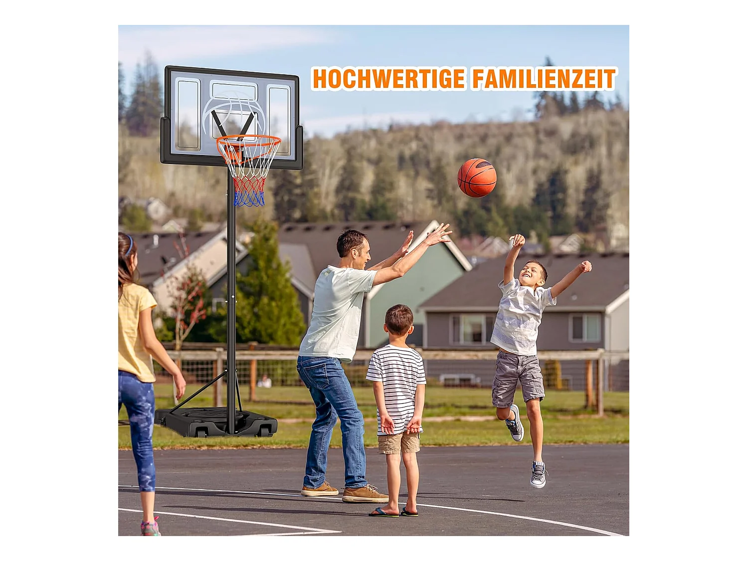 Yohood basketbalring voor buiten, hoogte van 135 tot 305 cm, basketbalring voor kinderen, tieners en volwassenen