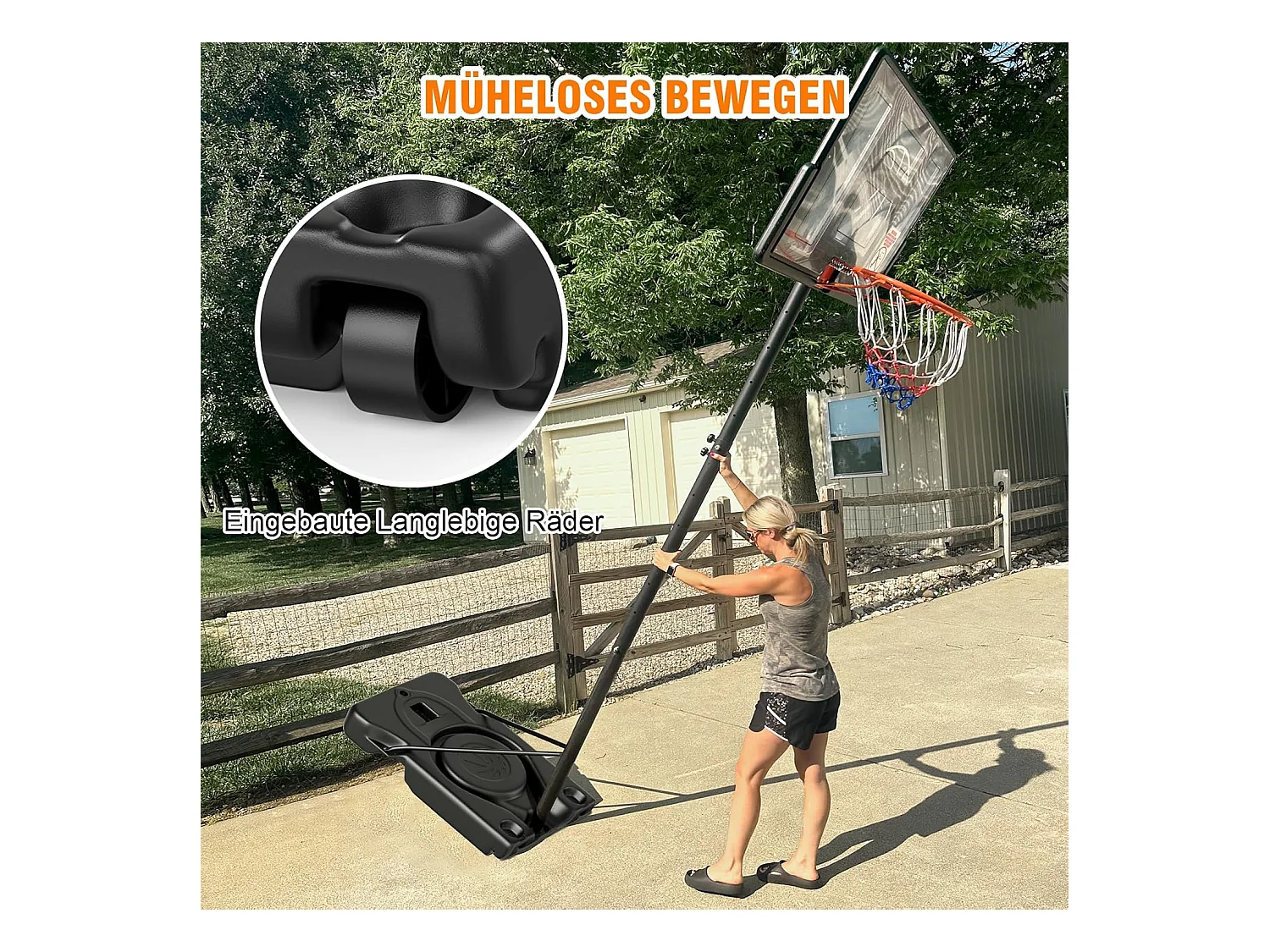 Yohood basketbalring voor buiten, hoogte van 135 tot 305 cm, basketbalring voor kinderen, tieners en volwassenen