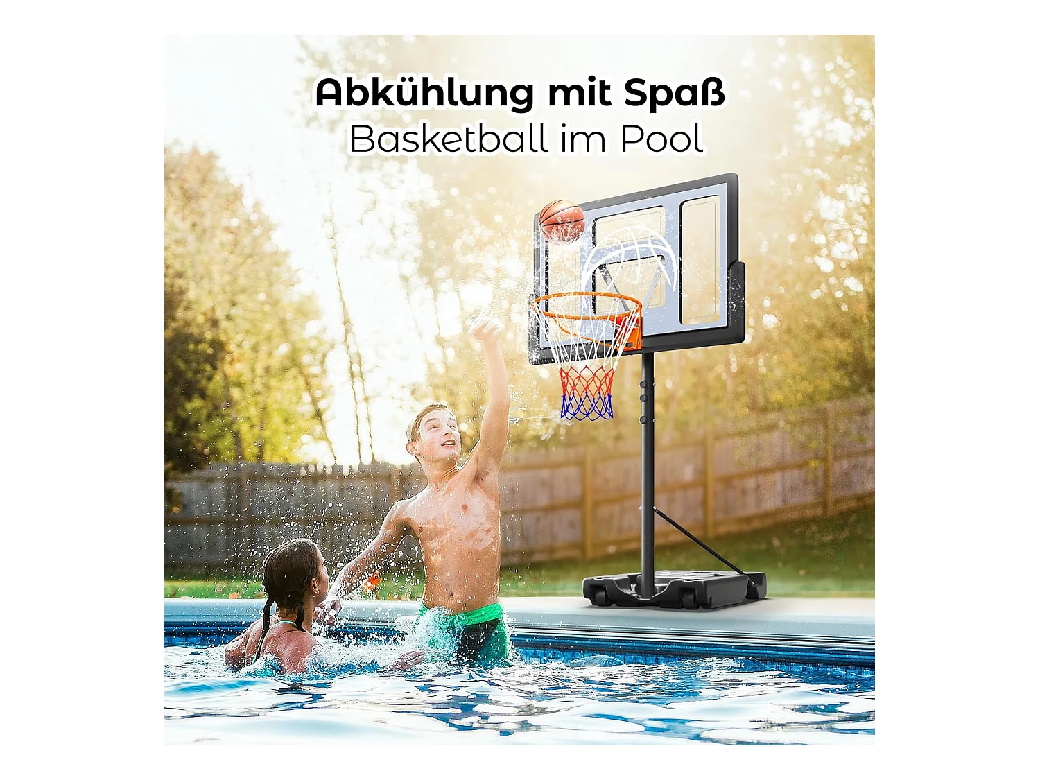 Yohood basketbalring voor buiten, hoogte van 135 tot 305 cm, basketbalring voor kinderen, tieners en volwassenen