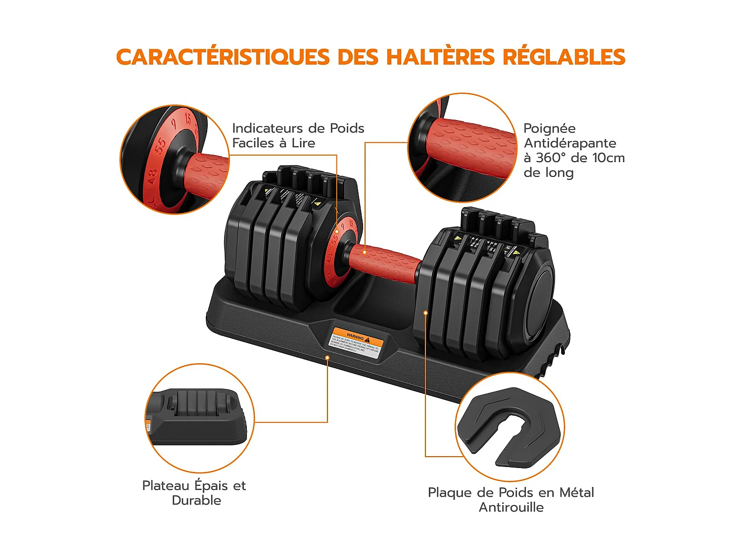 Manubri regolabili 2-24,5 kg, 5/10 in 1 con base portaoggetti, ideali per bodybuilding, sollevamento pesi, allenamento a casa e palestra