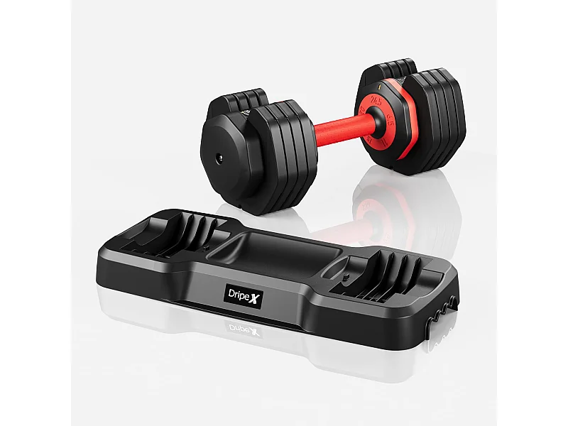 Manubri regolabili 2-24,5 kg, 5/10 in 1 con base, per bodybuilding, palestra domestica e palestra