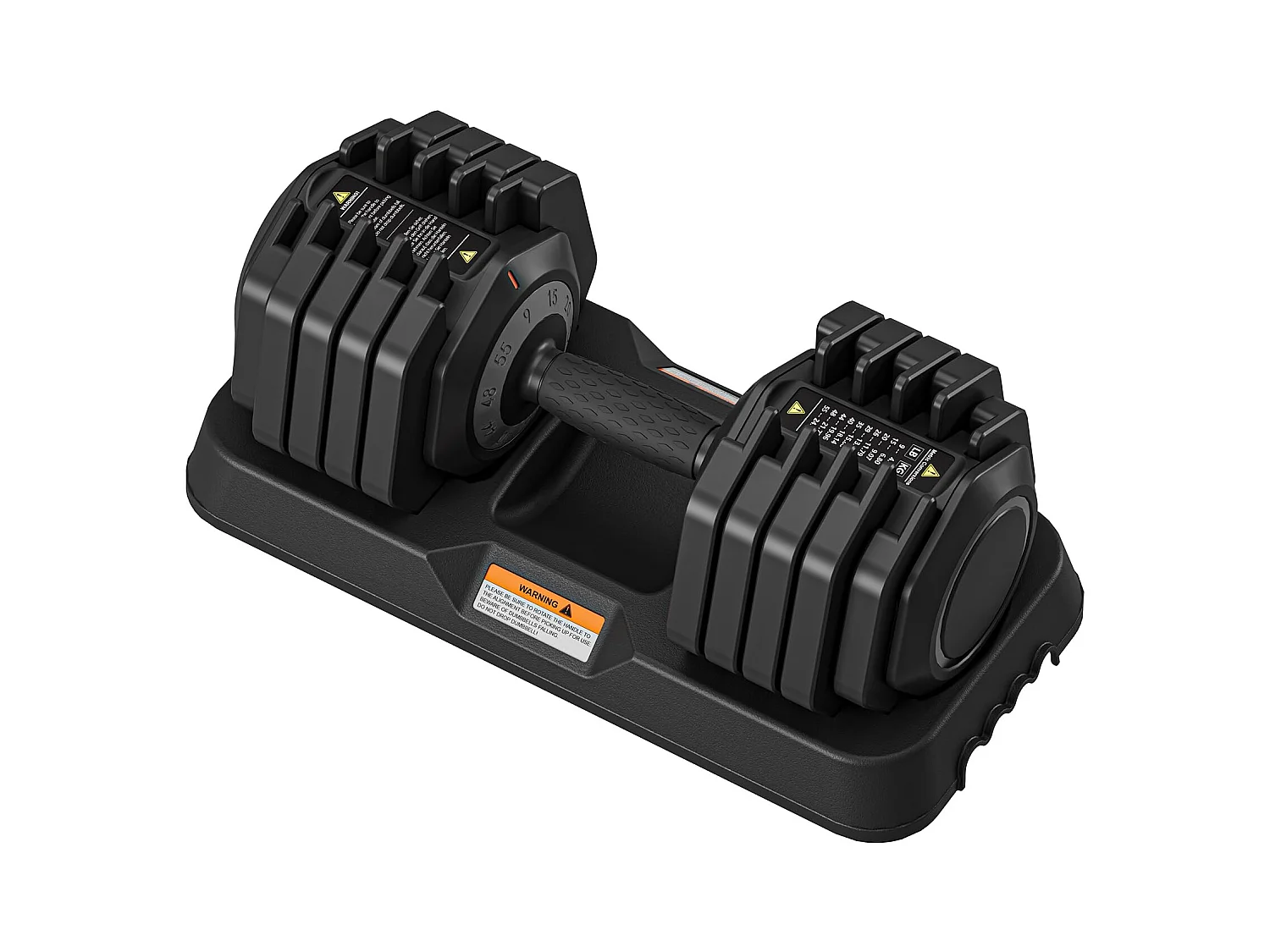 Haltères réglables 2-24,5 kg, 5/10 en 1 avec base de rangement, pour musculation, haltérophilie, entraînement maison et salle de sport