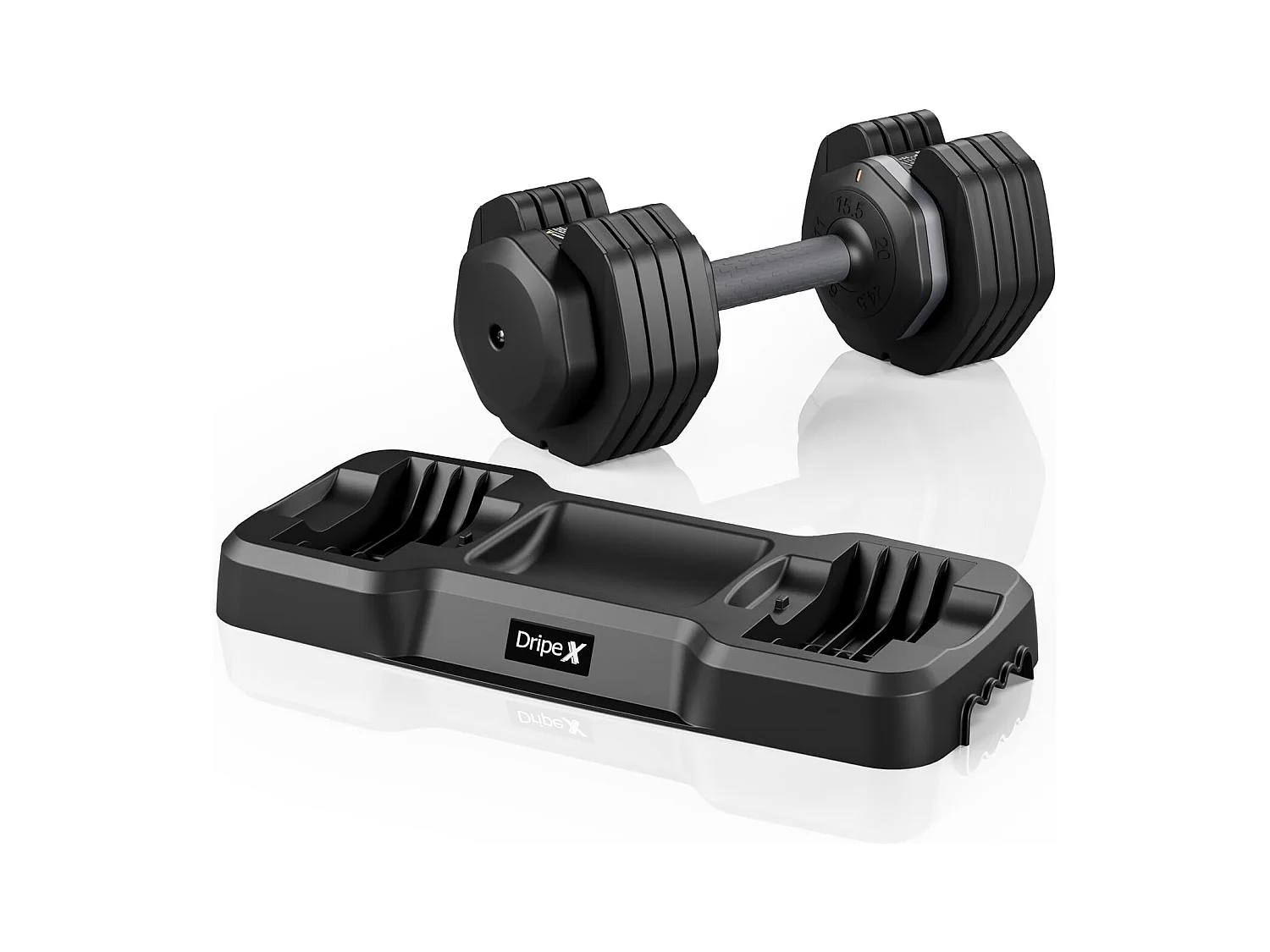 Haltères réglables 2-24,5 kg, 5/10 en 1, avec base de rangement, pour musculation, fitness à domicile et salle de sport