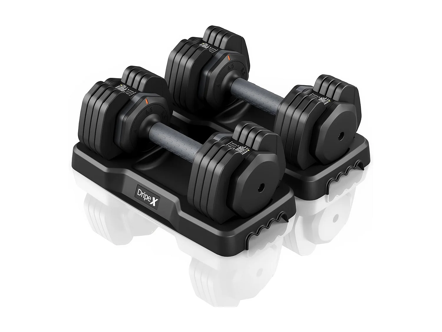 Haltères réglables 2‑24,5 kg, 5/10 en 1, avec base de rangement, compacts et pratiques pour musculation à domicile ou en salle de sport