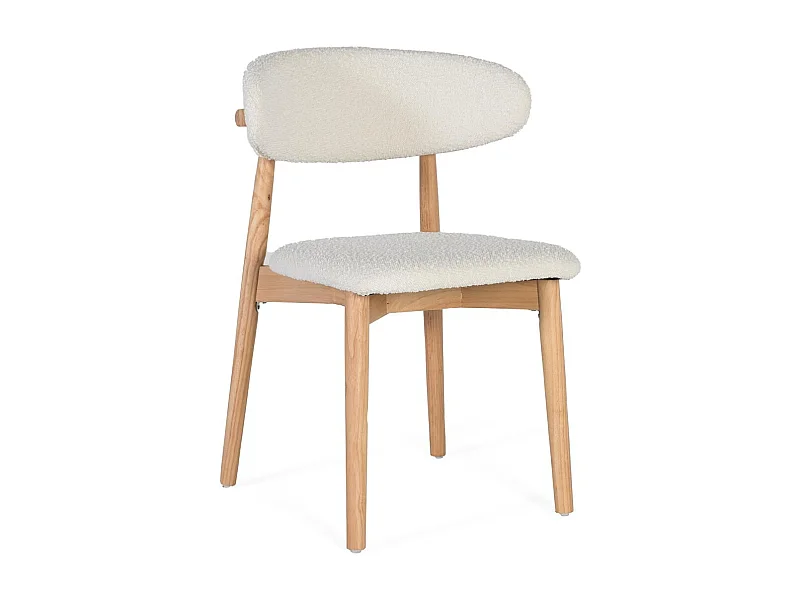 Ensemble de 2 chaises en bois d'hévéa