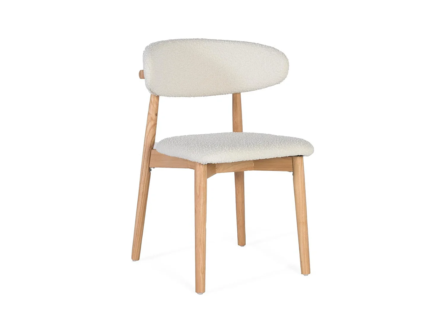 Ensemble de 2 chaises en bois d'hévéa