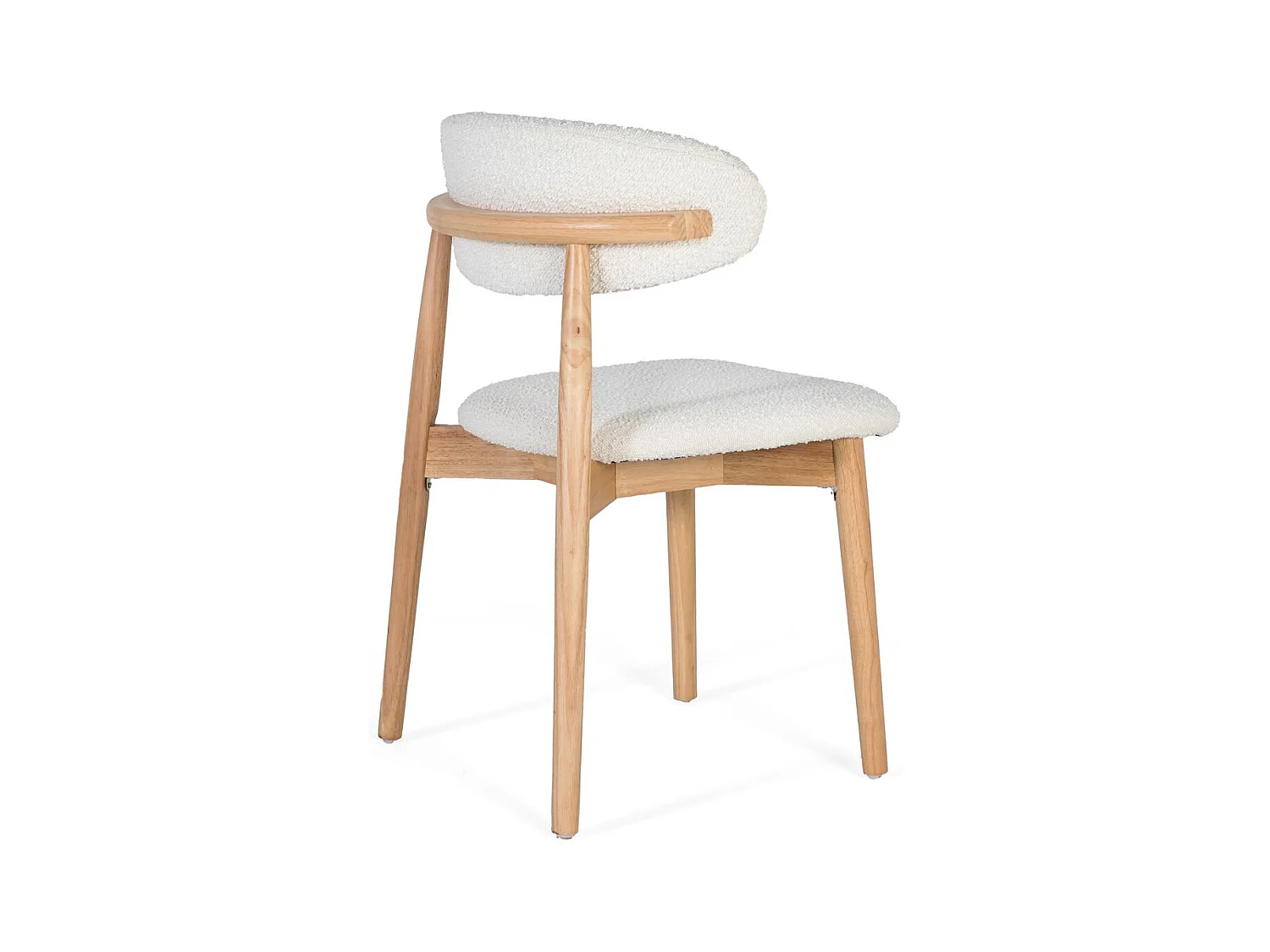 Ensemble de 2 chaises en bois d'hévéa