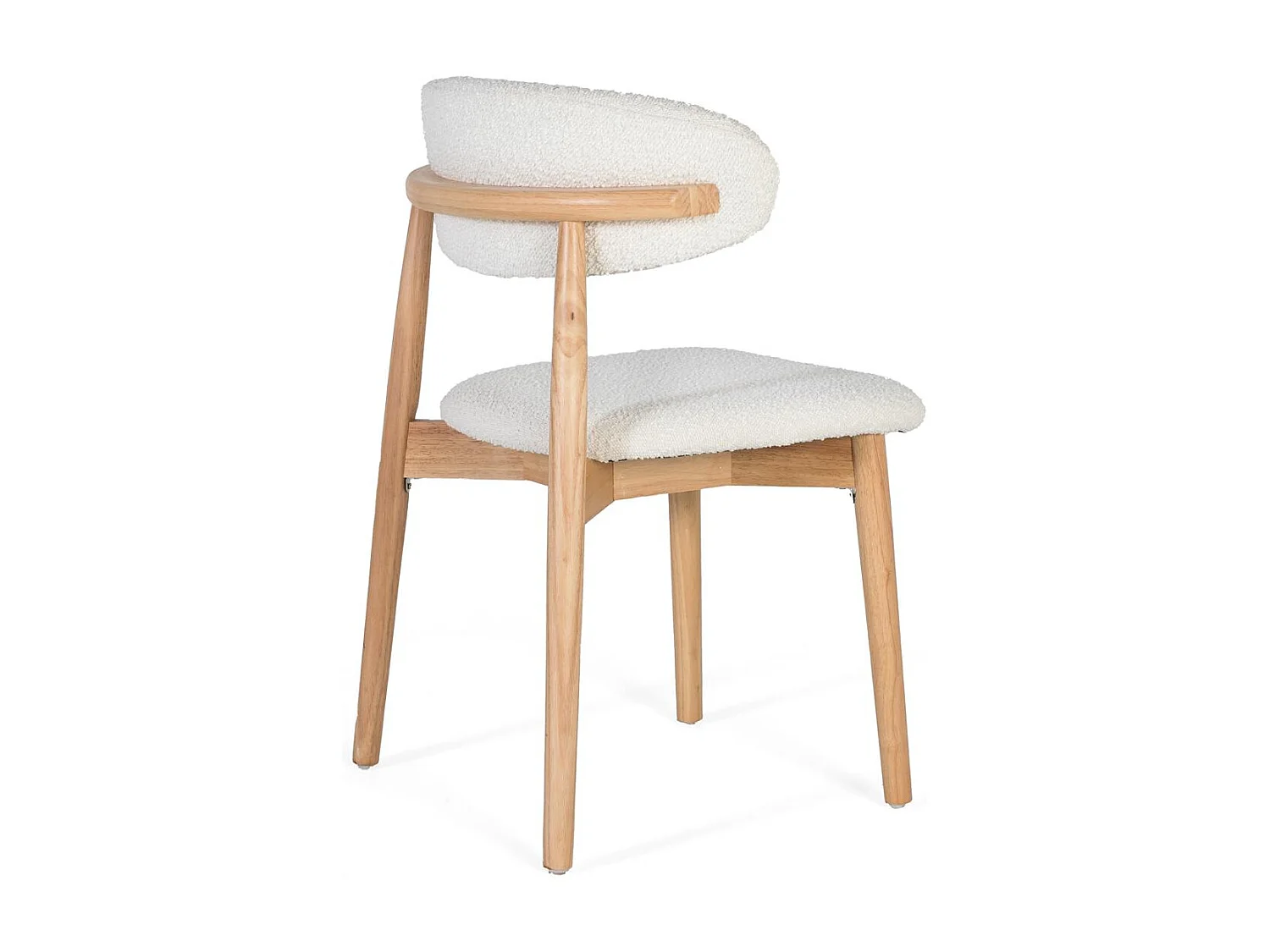 Ensemble de 2 chaises en bois d'hévéa