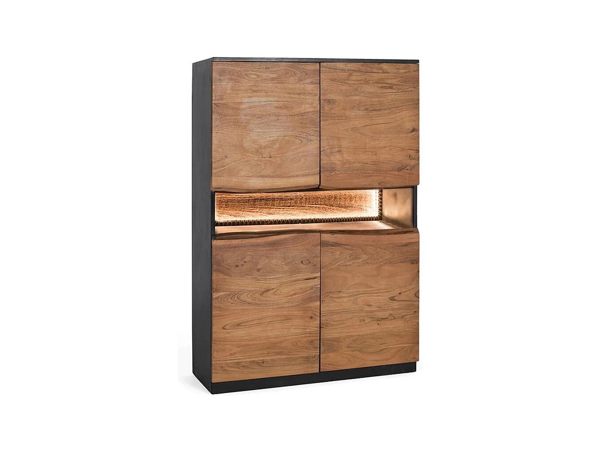 Buffet fabriqué à la main en bois naturel de 147 cm de haut