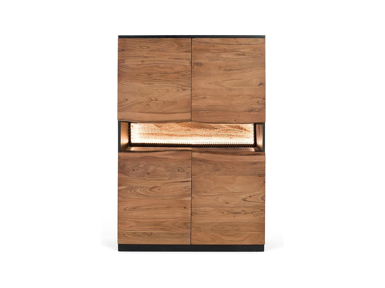 Buffet fabriqué à la main en bois naturel de 147 cm de haut