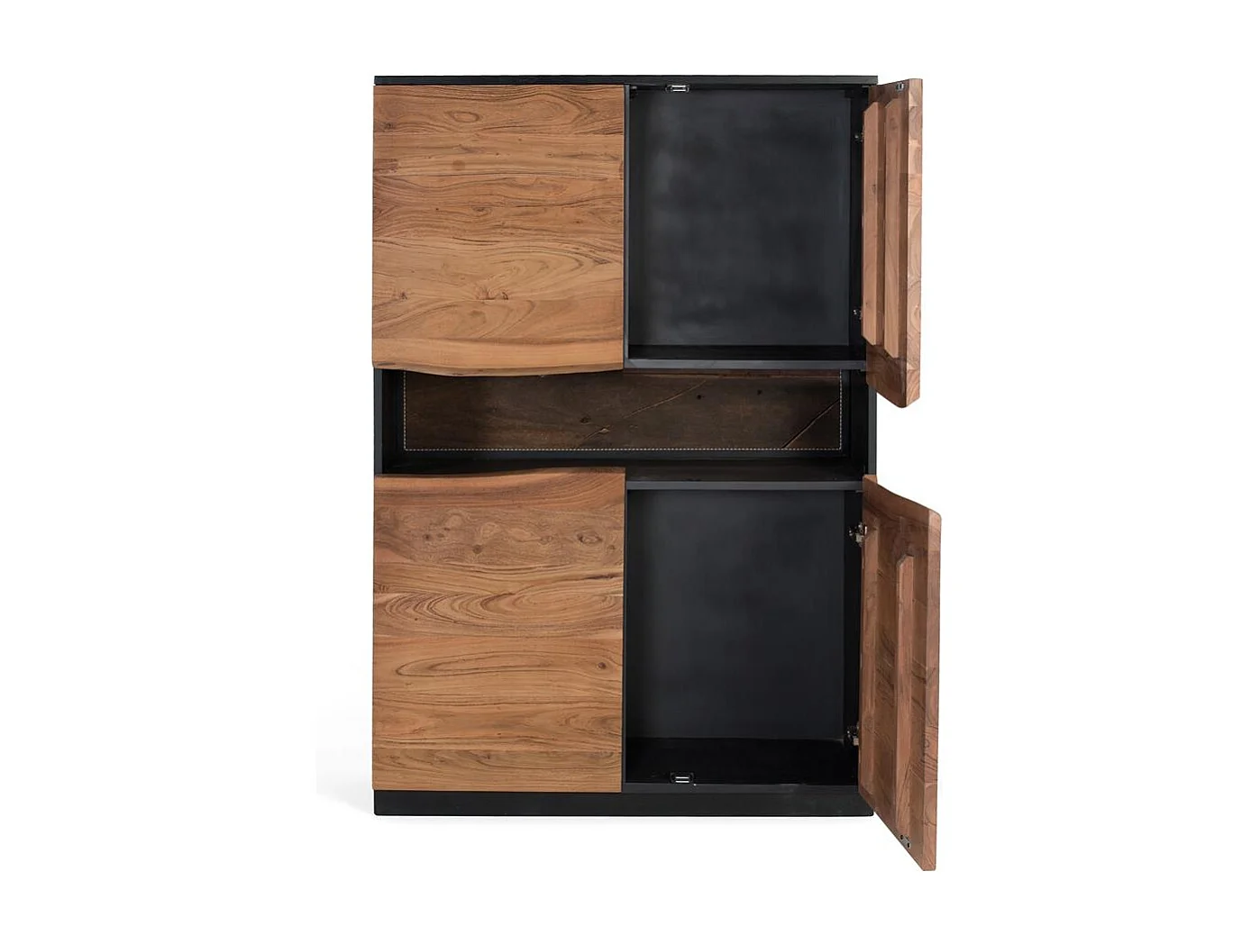 Buffet à la main gemaakt van natuurlijk hout, 147 cm hoog