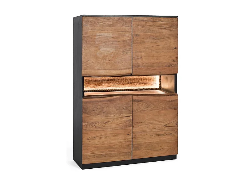 Buffet fabriqué à la main en bois naturel de 147 cm de haut