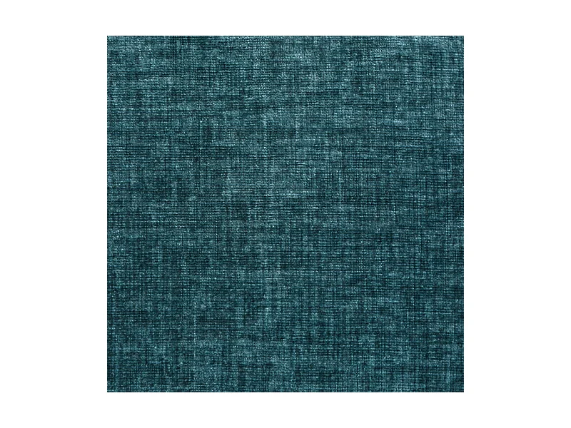 Canapé convertible en tissu doux bleu canard et pieds en bois - HUGUES