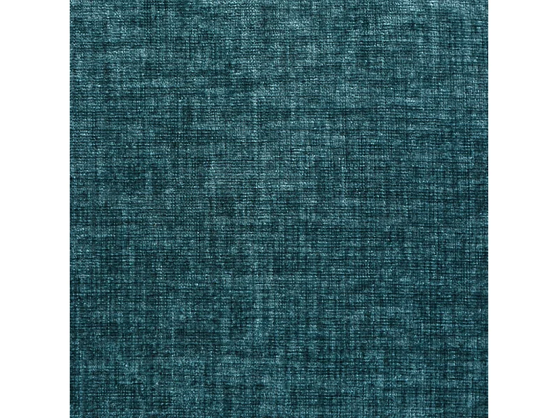 Canapé convertible en tissu doux bleu canard et pieds en bois - HUGUES