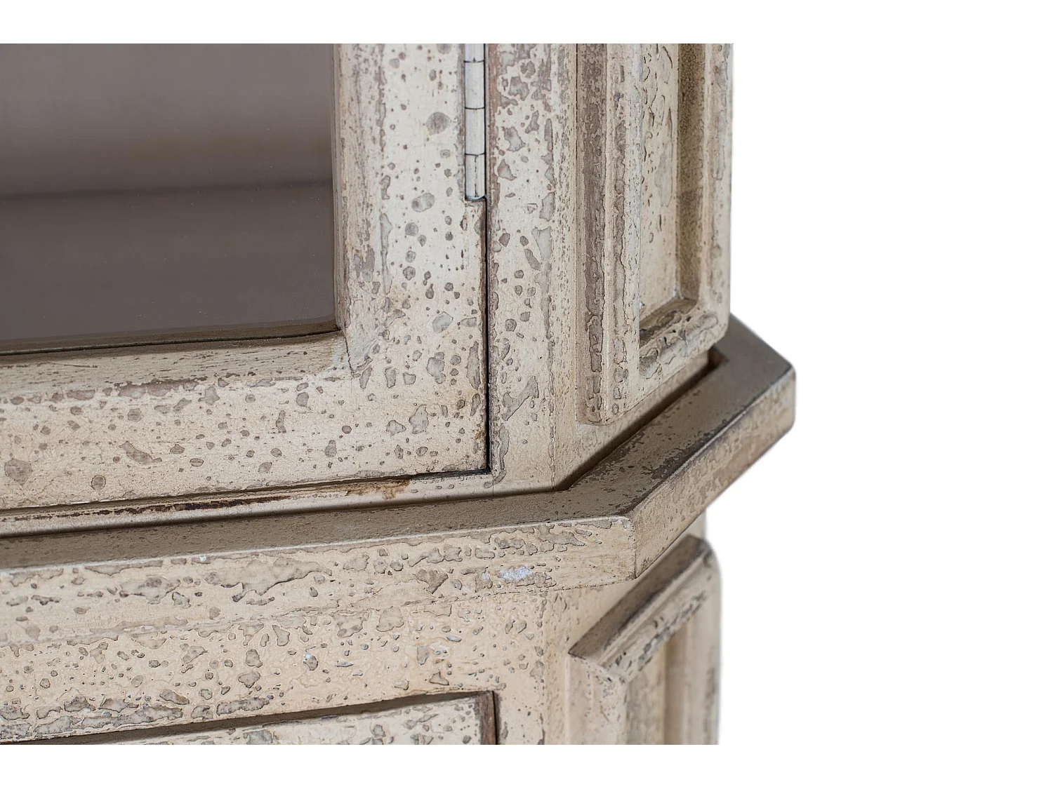 Vetrina in legno di mango, stile rustico, 120 cm - 207x120x40