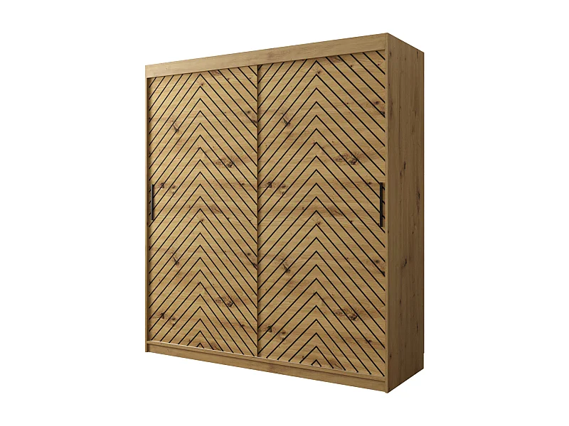 Schwebetürenschrank Jodełka 1 200/180/62 2-Türig (Artisan)