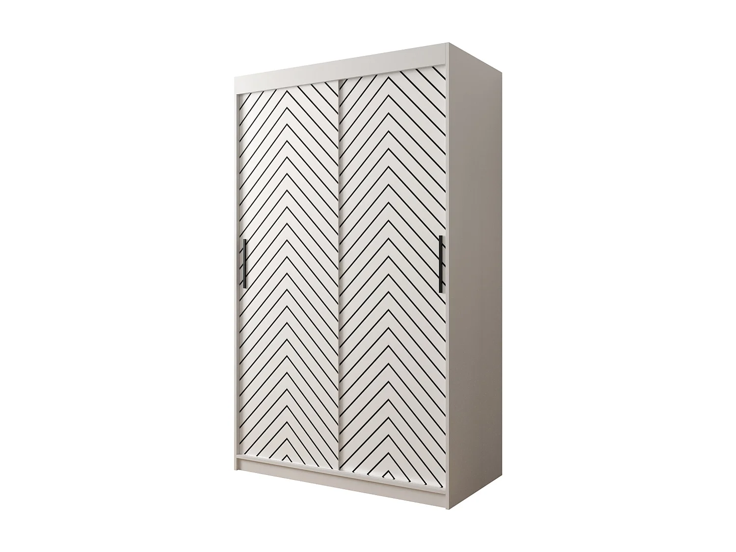 Armoire à portes coulissantes Jodełka 1 200/120/62 2 portes (Blanc)