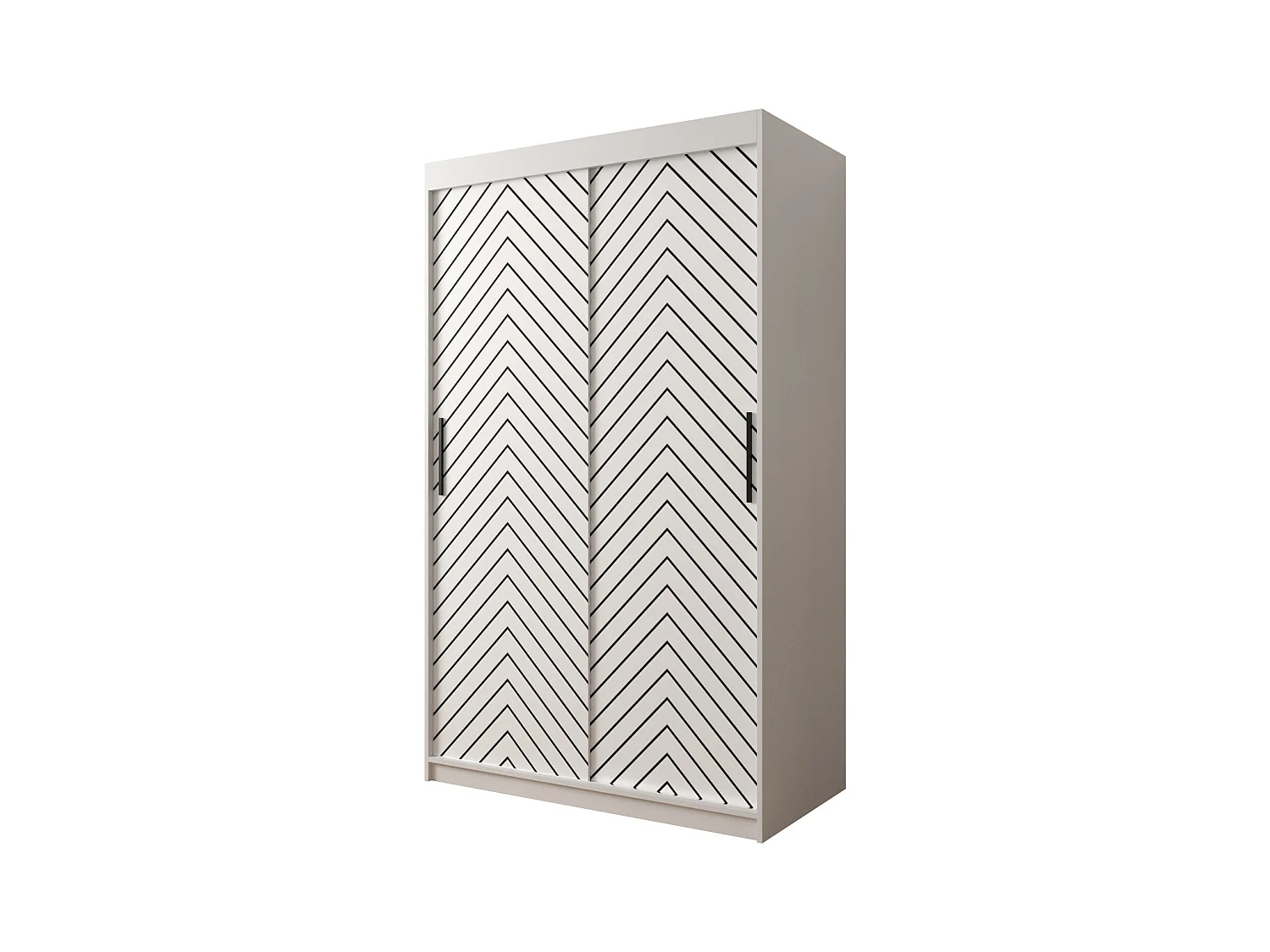 Armoire à portes coulissantes Jodełka 1 200/120/62 2 portes (Blanc)
