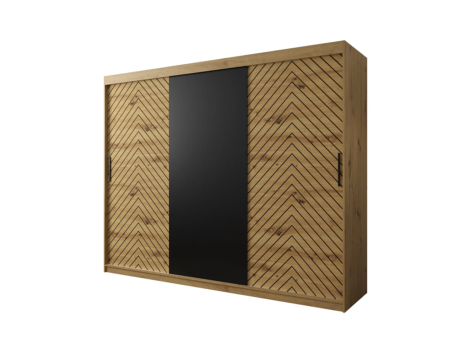 Armoire à portes coulissantes Jodełka 200/250/62 3 portes (Artisan)
