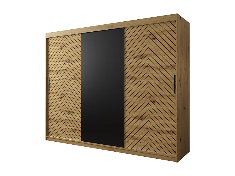 Armoire à portes coulissantes Jodełka 200/250/62 3 portes (Artisan)
