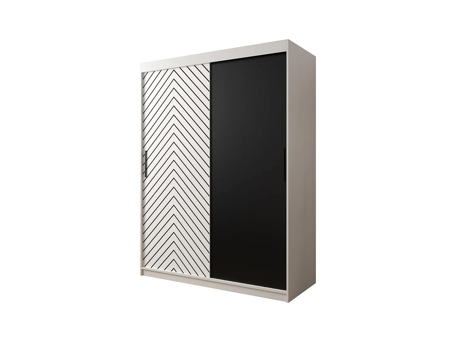 Armoire à portes coulissantes Jodełka 200/150/62 2 portes (Blanc)