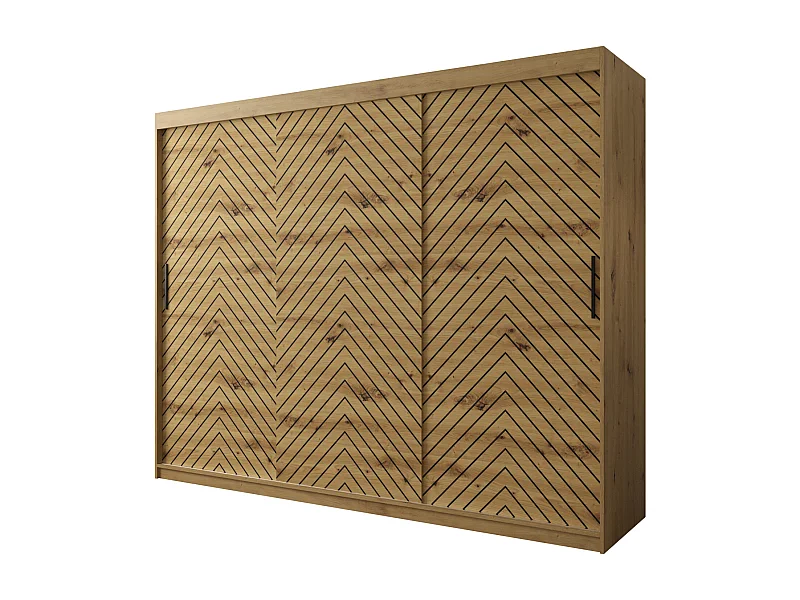Armoire à portes coulissantes Jodełka 1 200/250/62 3 portes (Artisan)