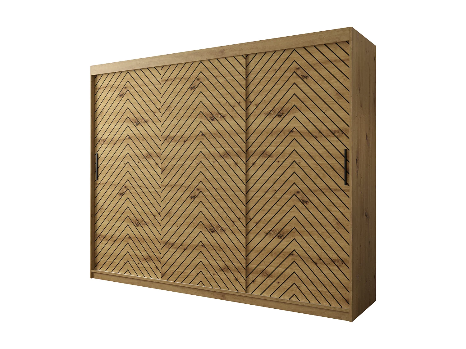 Armoire à portes coulissantes Jodełka 1 200/250/62 3 portes (Artisan)