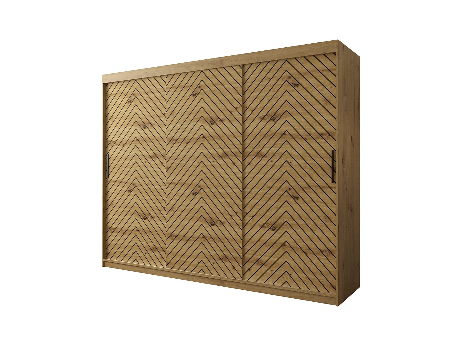 Armoire à portes coulissantes Jodełka 1 200/250/62 3 portes (Artisan)
