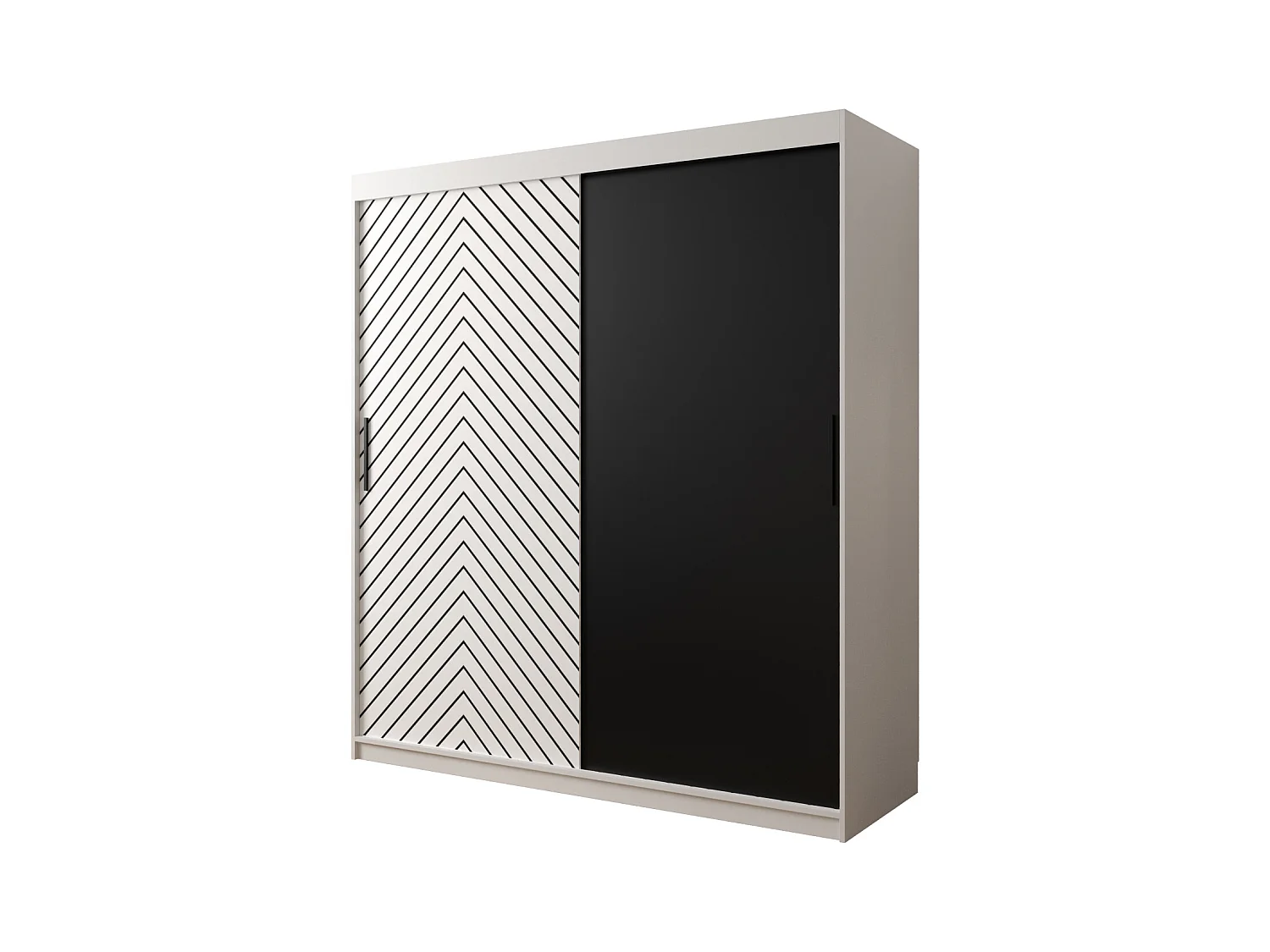 Armoire à portes coulissantes Jodełka 200/180/62 2 portes (Blanc)