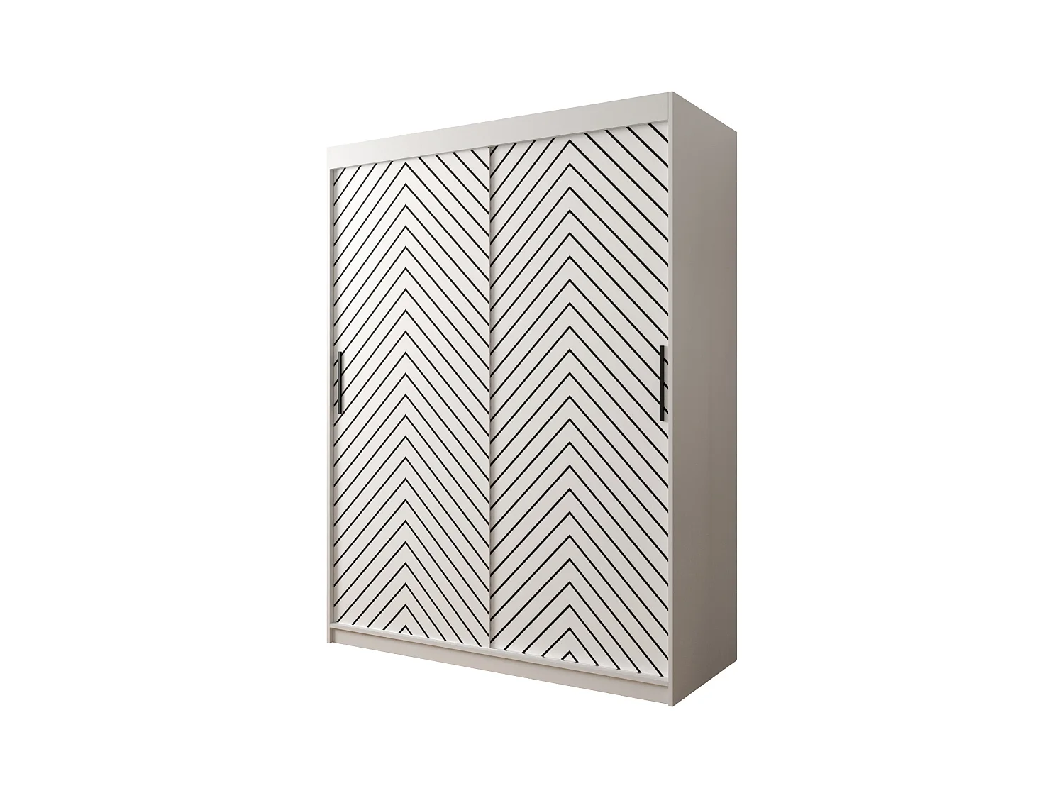 Armoire à portes coulissantes Jodełka 1 200/150/62 2 portes (Blanc)