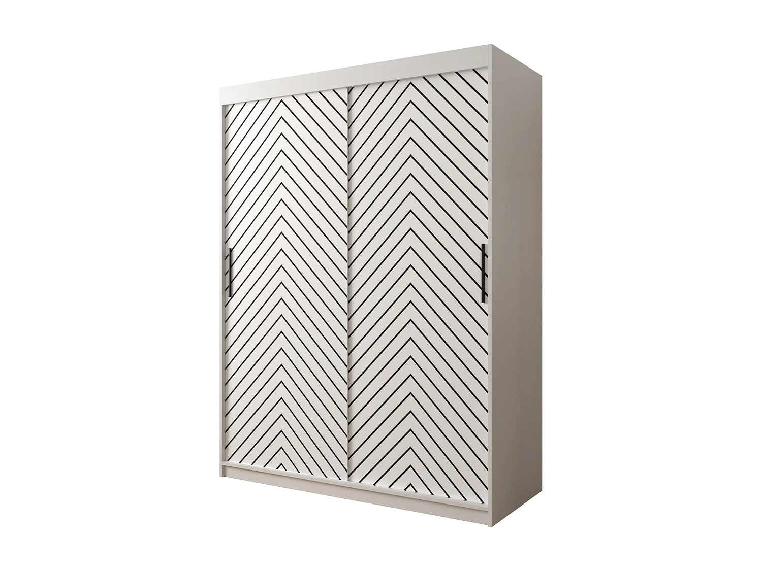 Armoire à portes coulissantes Jodełka 1 200/150/62 2 portes (Blanc)