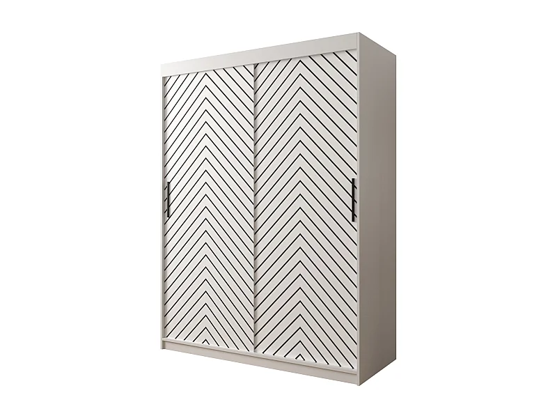 Armoire à portes coulissantes Jodełka 1 200/150/62 2 portes (Blanc)