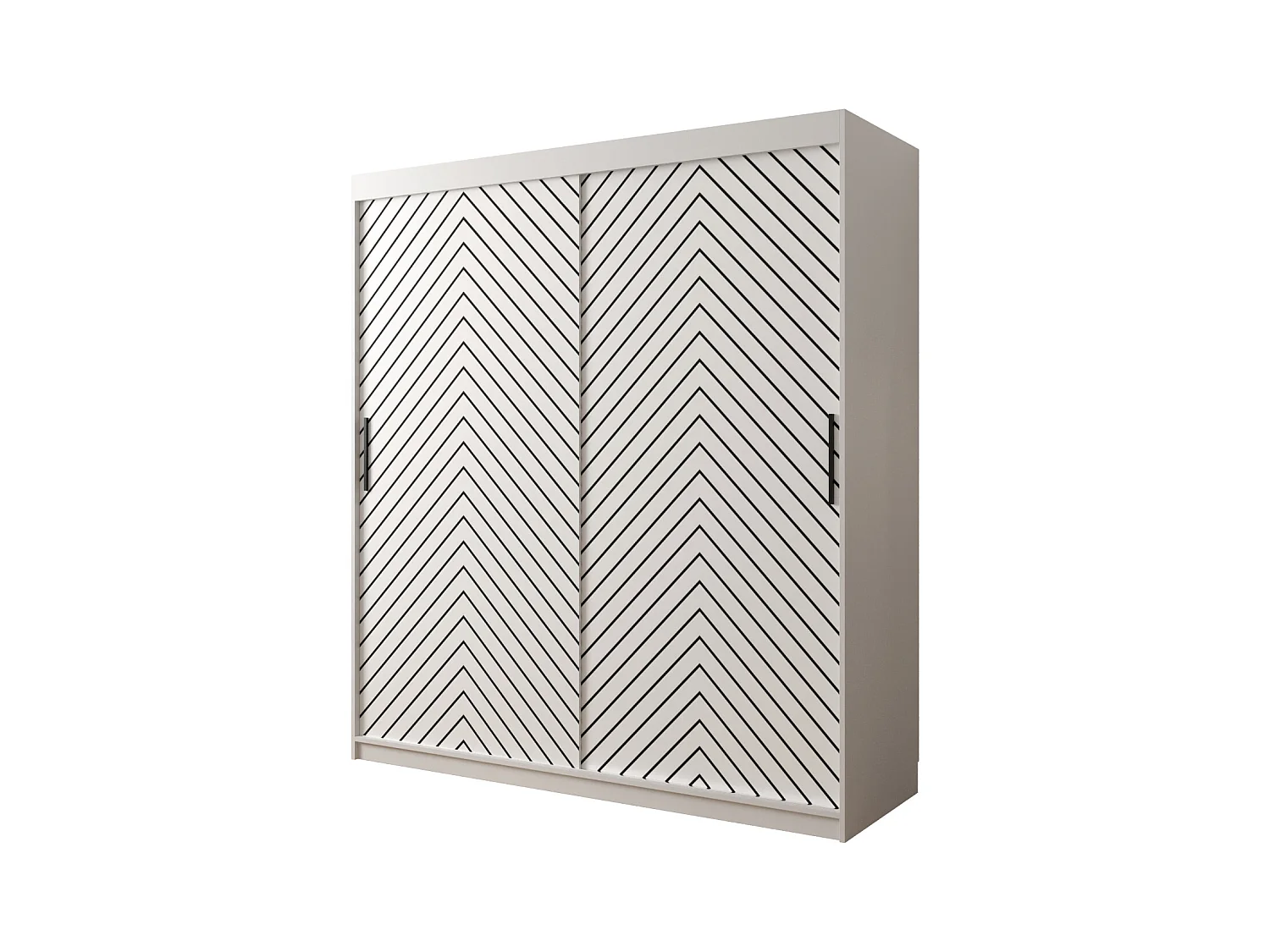 Armoire à portes coulissantes Jodełka 1 200/180/62 2 portes (Blanc)