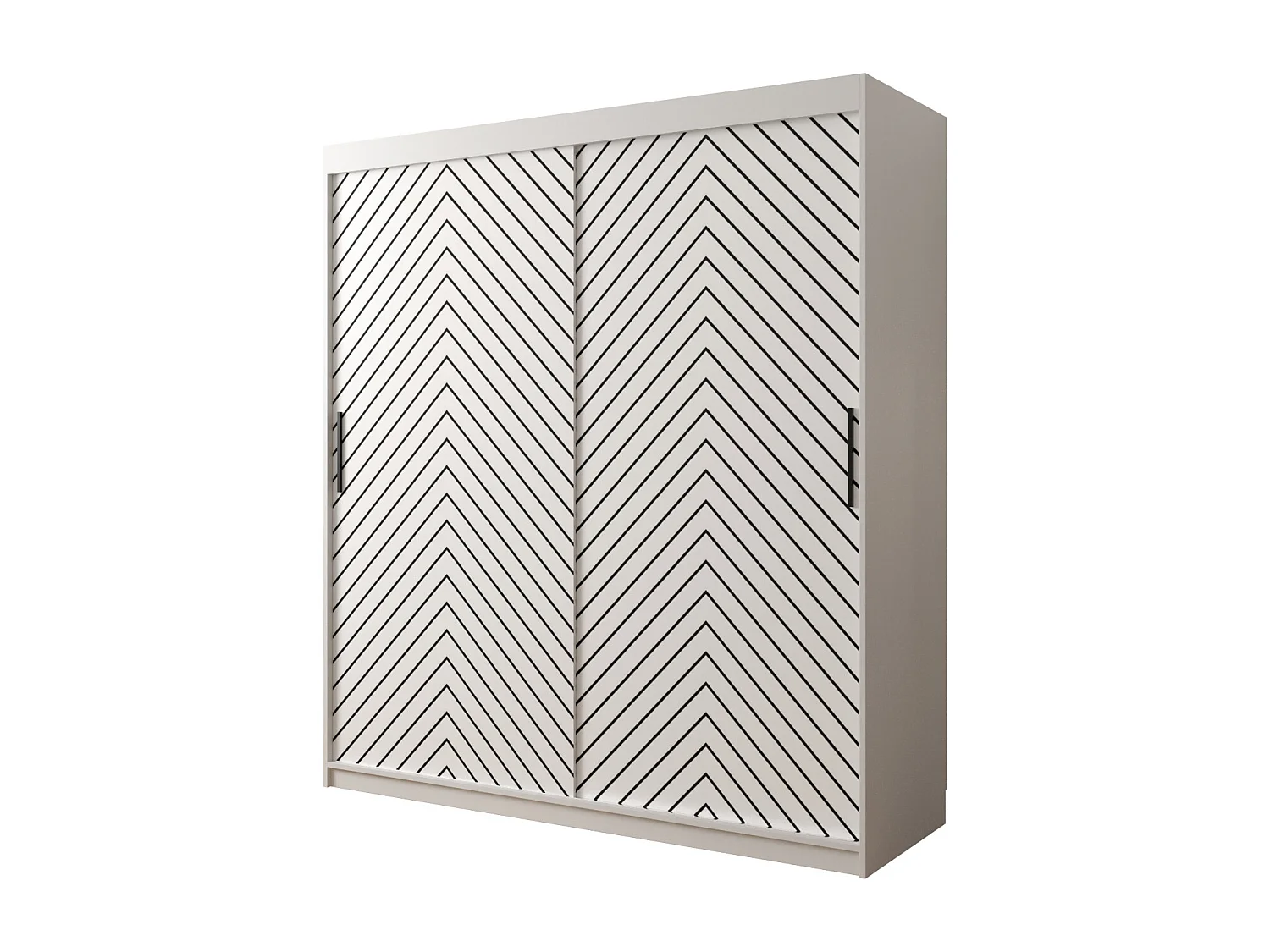 Armoire à portes coulissantes Jodełka 1 200/180/62 2 portes (Blanc)