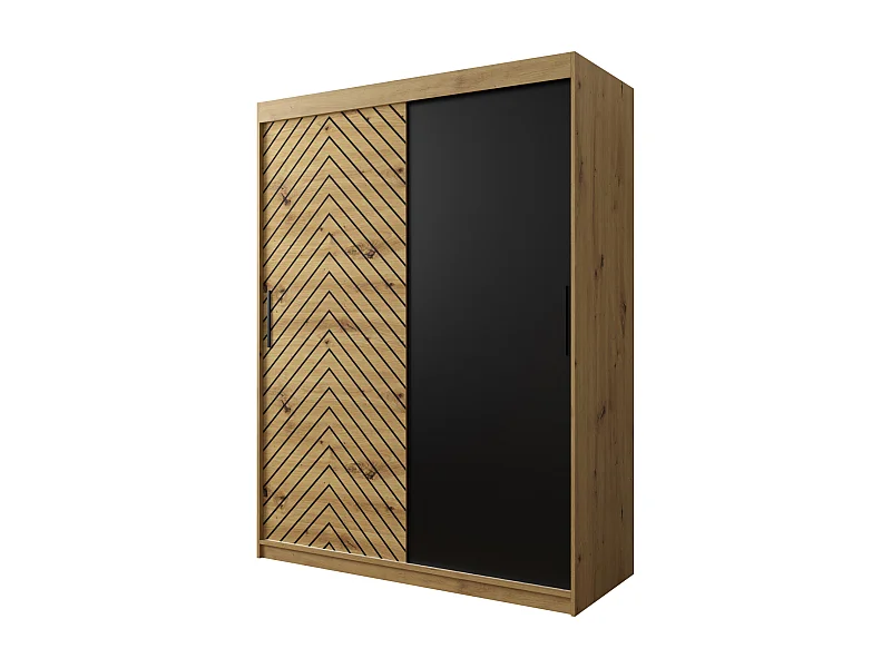 Schwebetürenschrank Jodełka 200/150/62 2-Türig (Artisan)