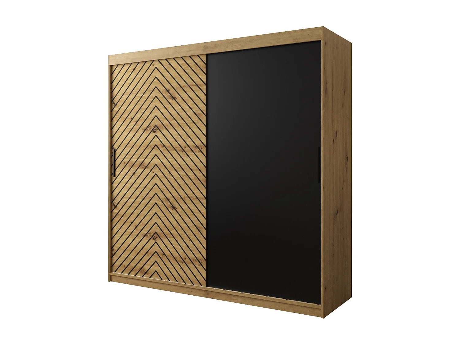 Armoire à portes coulissantes Jodełka 200/200/62 2 portes (Artisan)