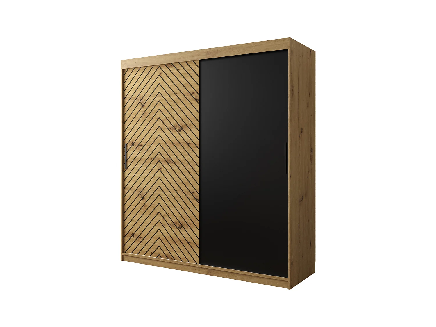 Schwebetürenschrank Jodełka 200/180/62 2-Türig (Artisan)