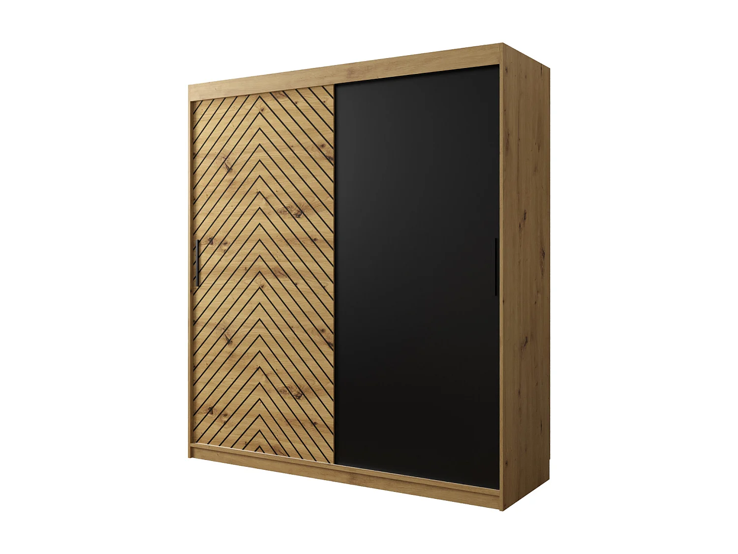 Armoire à portes coulissantes Jodełka 200/180/62 2 portes (Artisan)