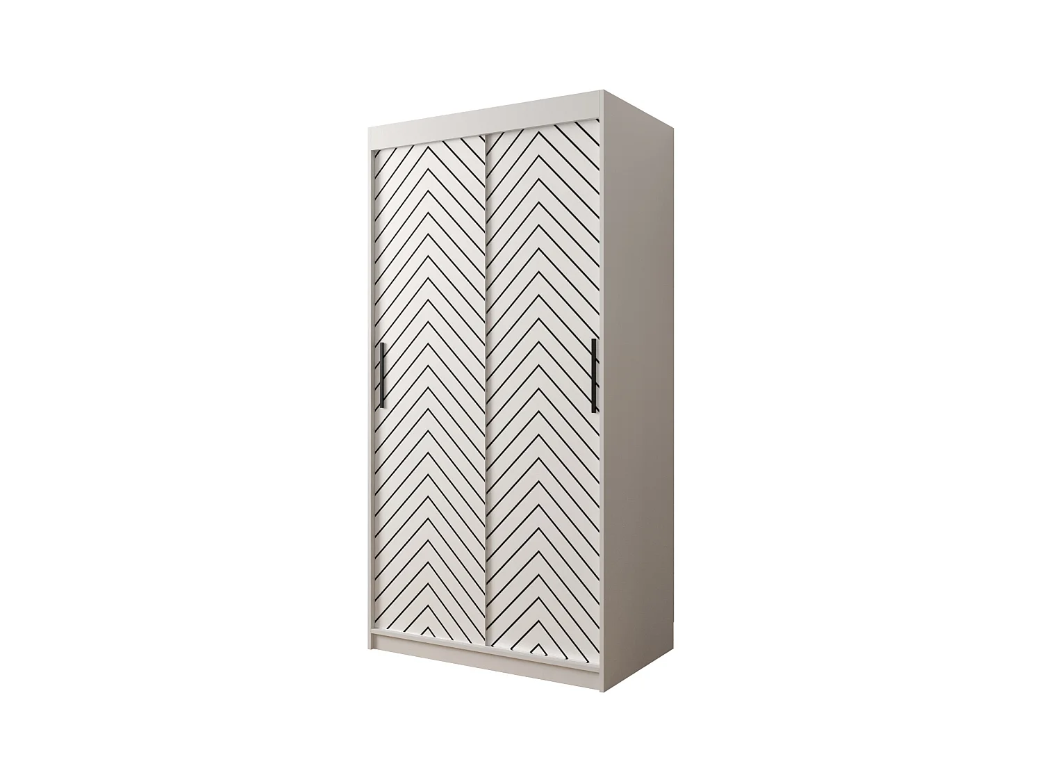 Armoire à portes coulissantes Jodełka 1 200/100/62 2 portes (Blanc)