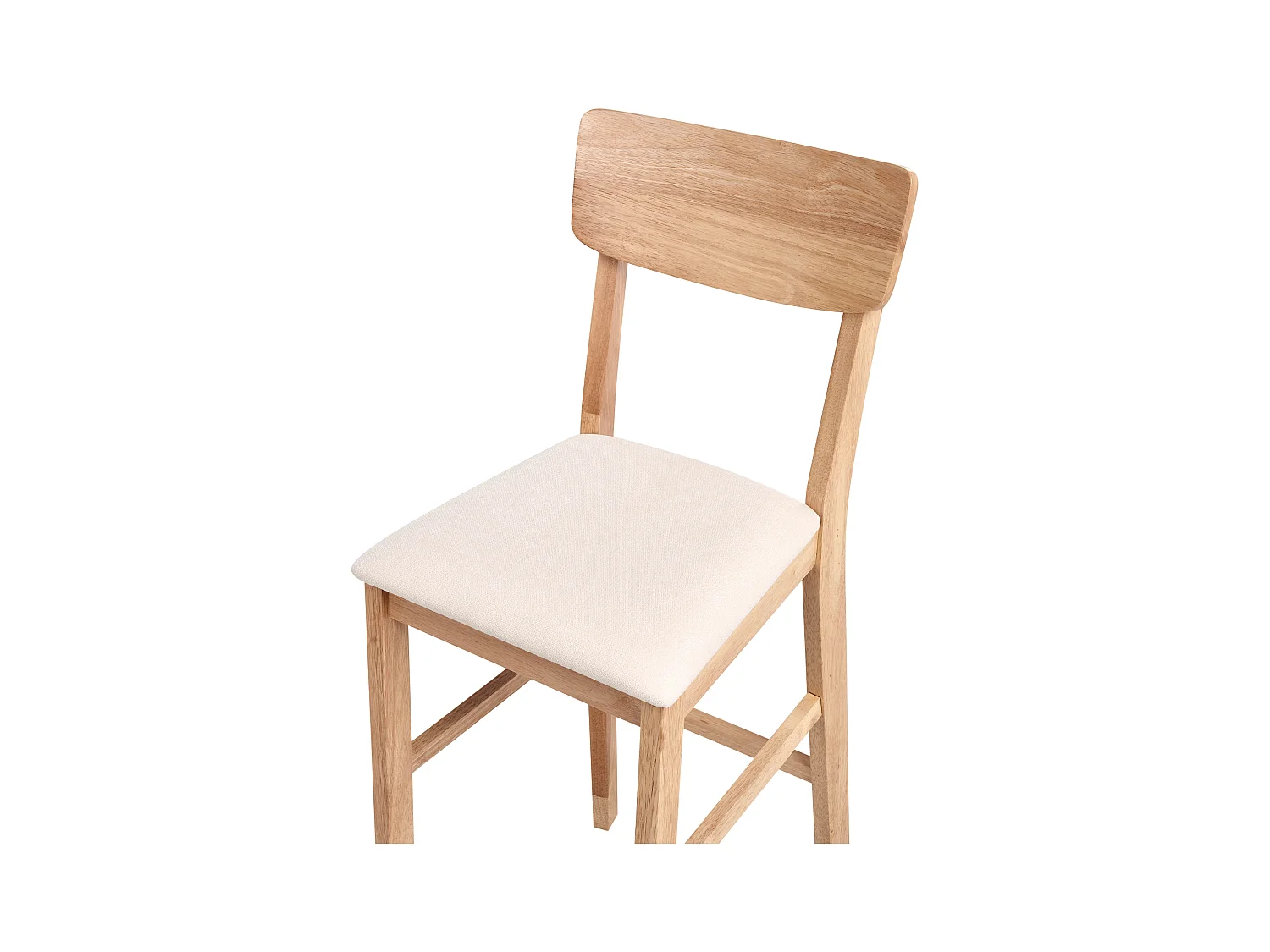 Lot de 2 chaises de bar AMBLER Bois Marron clair/beige