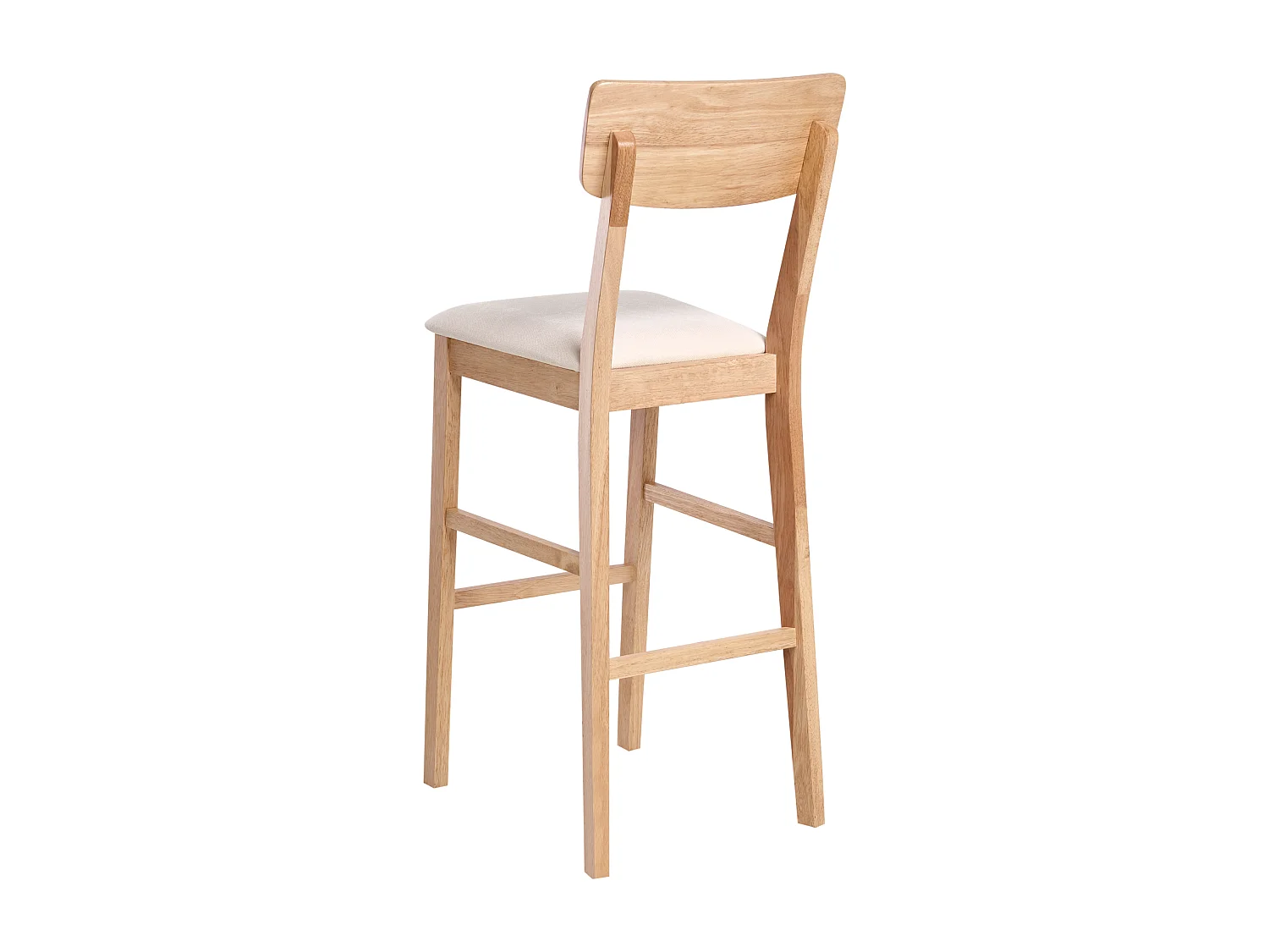 Lot de 2 chaises de bar AMBLER Bois Marron clair/beige
