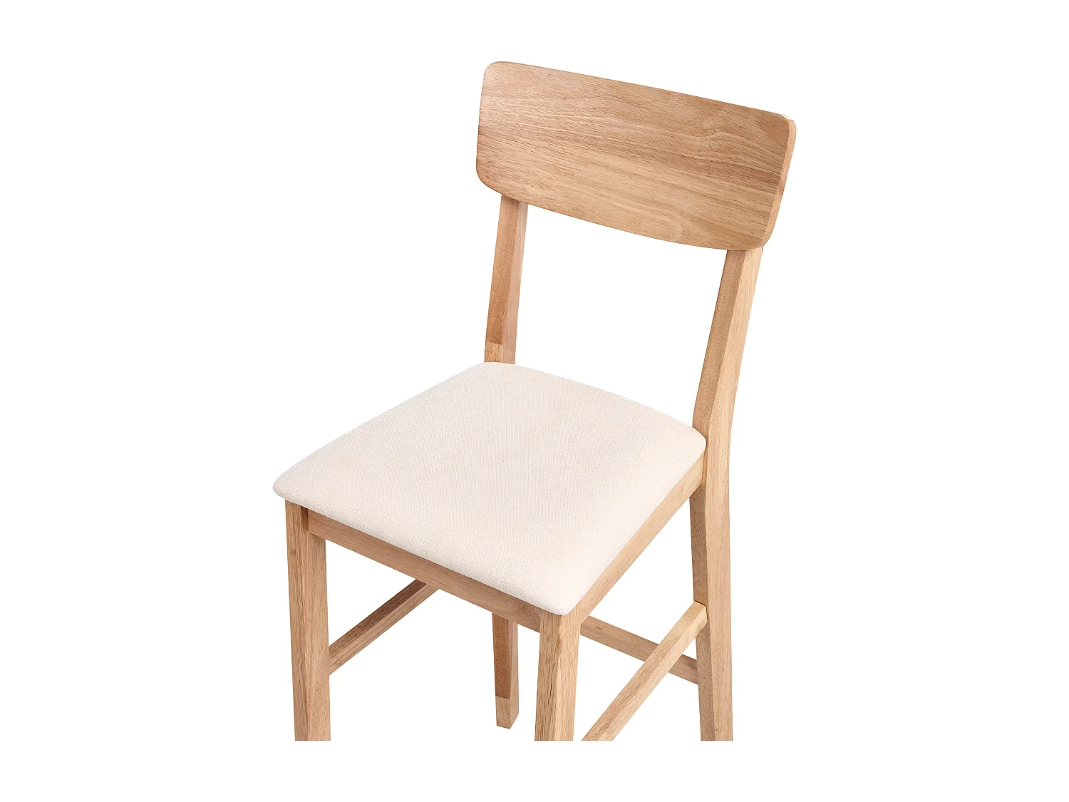 Lot de 2 chaises de bar AMBLER Bois Marron clair/beige