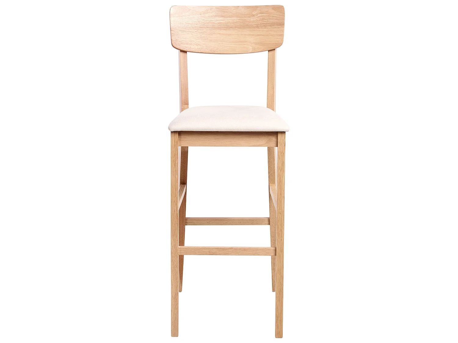 Lot de 2 chaises de bar AMBLER Bois Marron clair/beige