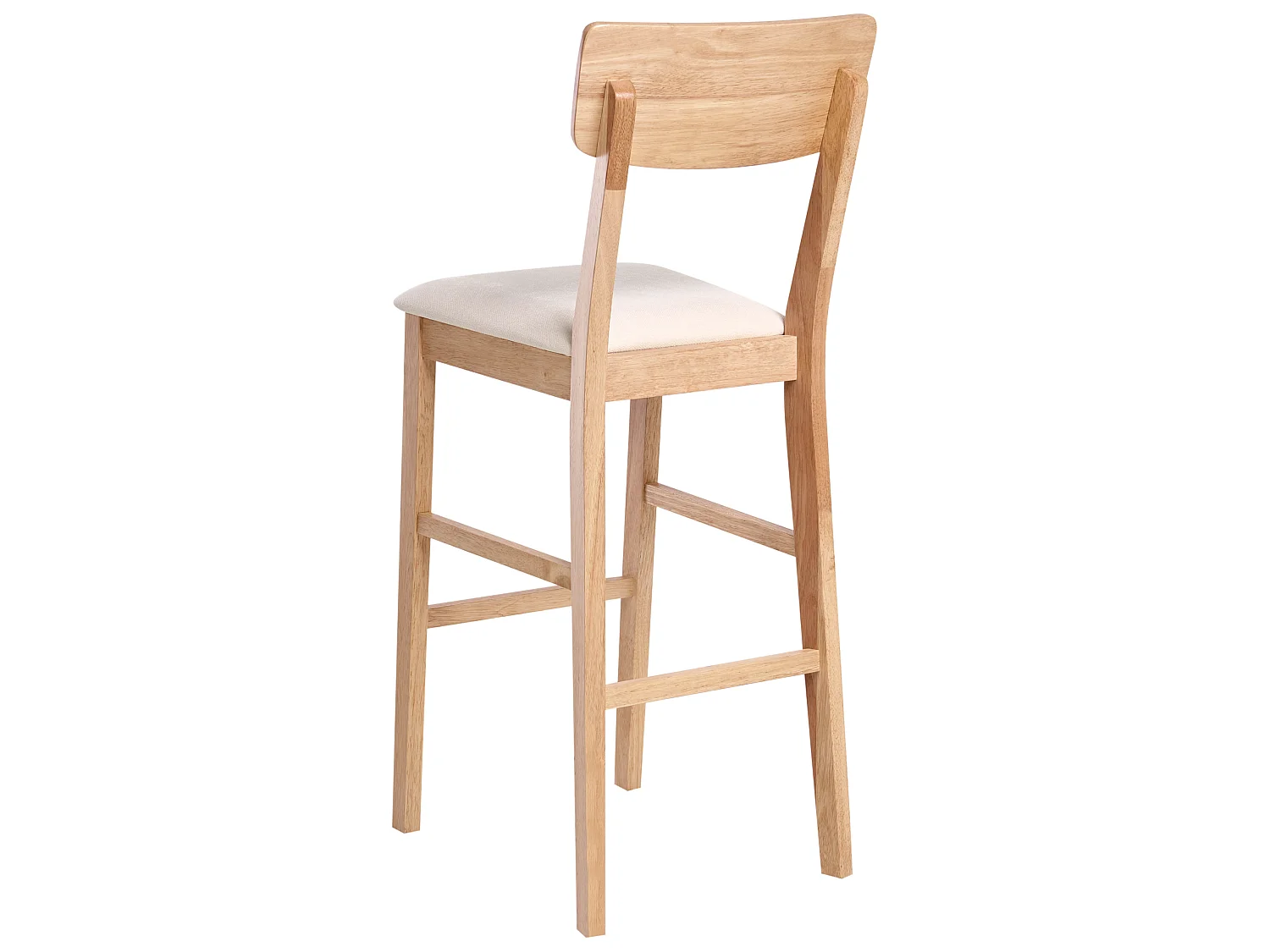 Lot de 2 chaises de bar AMBLER Bois Marron clair/beige